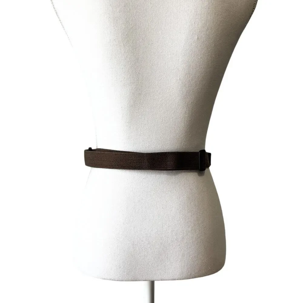 Longchamp Vintage Le Foulonne Pebbled Leather Belt Bag Fanny Pack Y2K Brown